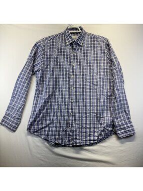 Peter Miller Men's Shirt Long Sleeve Sz L 100% Cotton